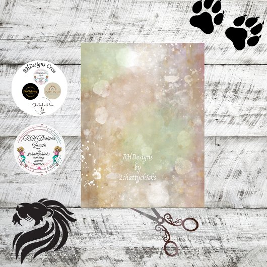 Decoupage Textured Faux Finish Blauwgroen blauw gr Tissuepapier