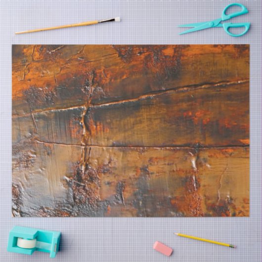 Decoupage Textured Faux Finish Koperkleur Tissuepapier (Craft)