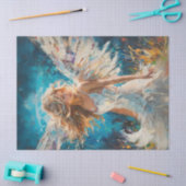 Decoupage Textured Oil Based Angel Painting Tissuepapier (Craft)