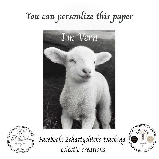 Decoupage The Viral Lamb Named VERN  Tissuepapier