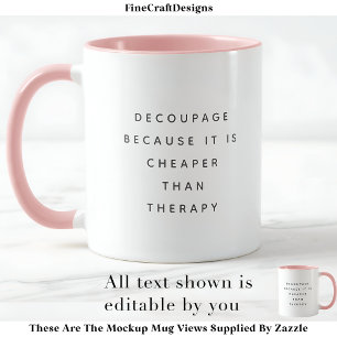 Decoupage Therapie Aangepaste PG03 Nieuwigheid Leu Mok