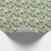 Decoupage Tissue Paper Blue Paris Wrapping Paper Cadeaupapier (Hoek)