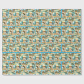 Decoupage Tissue Paper Blue Paris Wrapping Paper Cadeaupapier (Vlak)