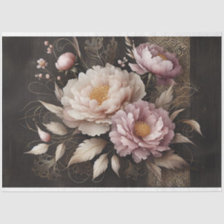 Decoupage Tissue Paper Floral Peony Design Tissuepapier