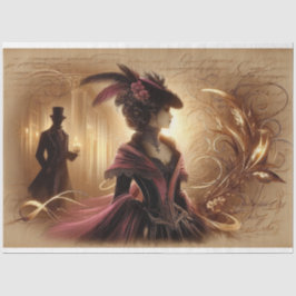 Decoupage Tissue Paper Gothic Victoriaans Lady Tissuepapier