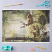 Decoupage Tissue Paper Herten met baby in de bosse Tissuepapier (Craft)