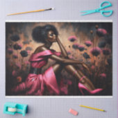 Decoupage Tissue Paper Hot Pink Poppies Vrouw Tissuepapier (Craft)