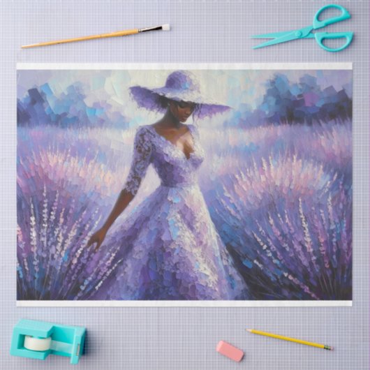 Decoupage Tissue Paper Lavendel Lady Design Tissuepapier (Craft)