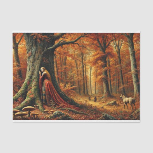 decoupage tissue paper mer hersftkleuren tissuepapier (Voorkant)