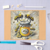 decoupage tissue paper met bijen tissuepapier (Craft)