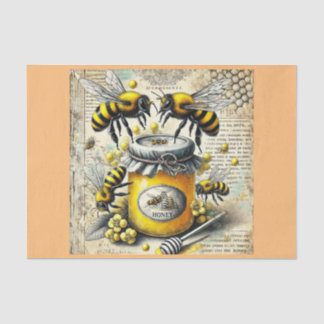 decoupage tissue paper met bijen tissuepapier