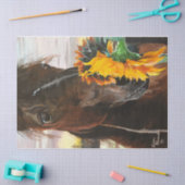 Decoupage Tissue Paper Paard en Zonnebloemen Tissuepapier (Craft)