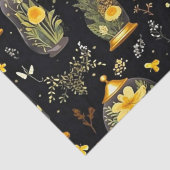 Decoupage Tissue Paper Terrarium Cloches op zwart Tissuepapier (Detail)