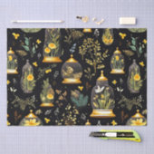 Decoupage Tissue Paper Terrarium Cloches op zwart Tissuepapier (Craft)