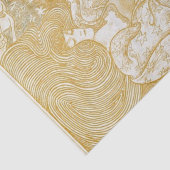 Decoupage Tissue Paper Woman Swan Art Gold Yellow  Tissuepapier (Detail)