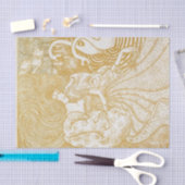 Decoupage Tissue Paper Woman Swan Art Gold Yellow  Tissuepapier (Craft)