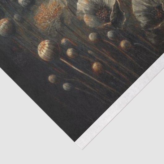 Decoupage Tissue Papier Fluro Sinaasappel Poppies (Detail)