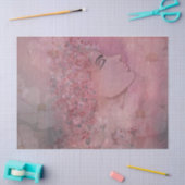 Decoupage Tissue Papier Vrouw met Bloemen Haar Roz (Craft)