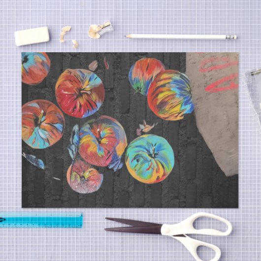 decoupage tissuepapier, Apple zak van kleuren Tissuepapier (Craft)