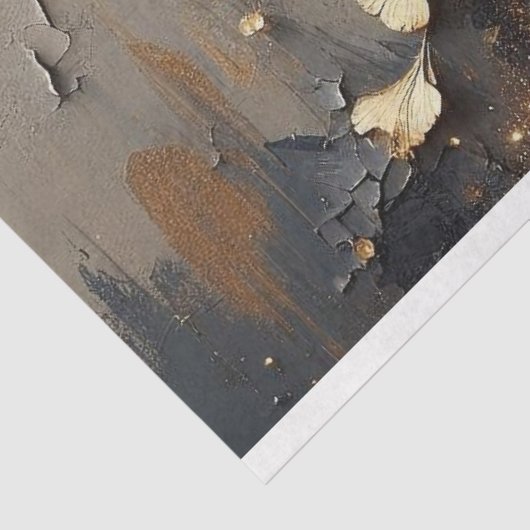 Decoupage tissuepapier Gingko laat flora fauna (Detail)