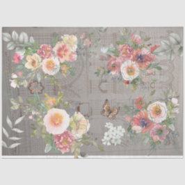 Decoupage tissuepapier gothic bloemontwerp