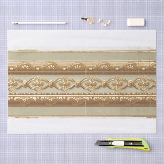 DECOUPAGE TISSUEPAPIER:  GOUDEN GRENS TISSUEPAPIER (Craft)