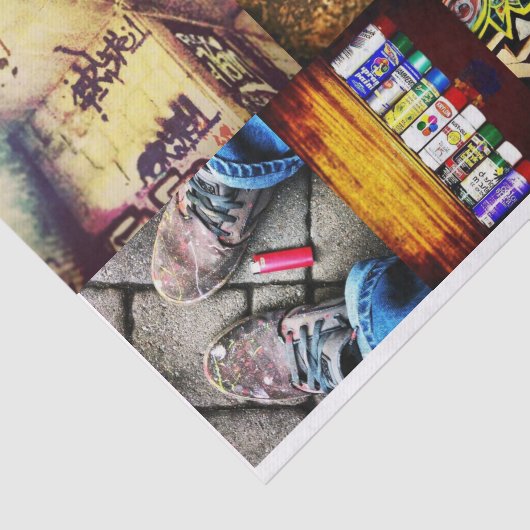 Decoupage tissuepapier, graffiti kunst tissuepapier (Detail)