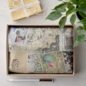 Decoupage tissuepapier in collagestijl (Geschenk)