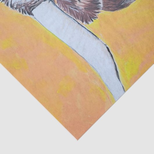 decoupage tissuepapier, lange hoorn tissuepapier (Detail)