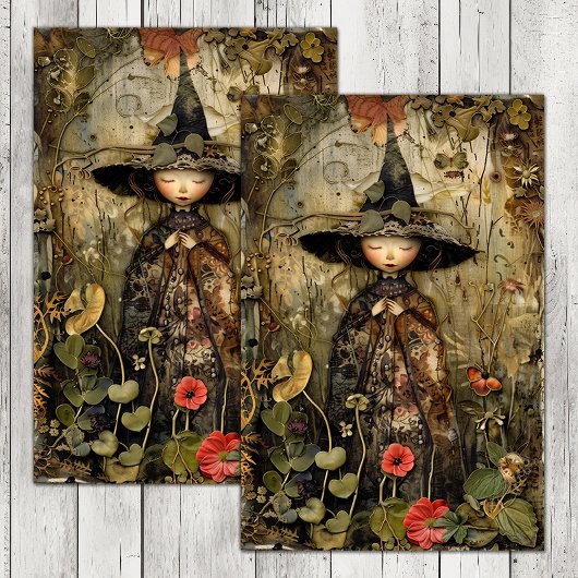 DECOUPAGE TISSUEPAPIER MET DE KLEINSTE BOSHEKS