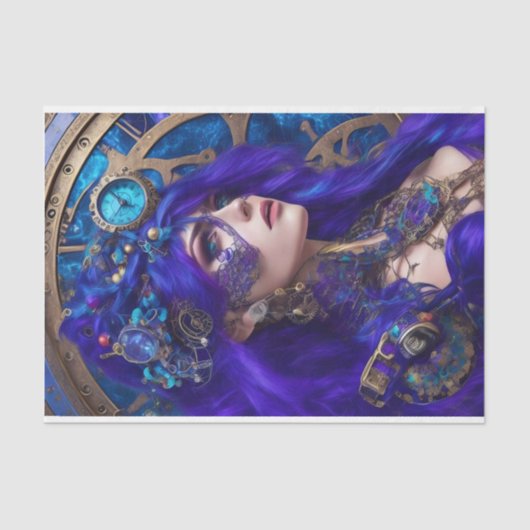 Decoupage tissuepapier - Modern Steampunk (Voorkant)