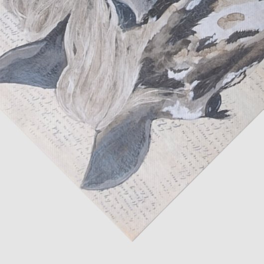 Decoupage tissuepapier, Paardenkop Tissuepapier (Detail)