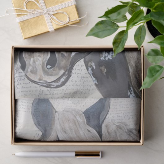 Decoupage tissuepapier, Paardenkop Tissuepapier (Geschenk)