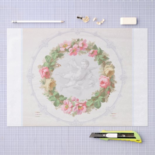 DECOUPAGE TISSUEPAPIER: PLAFONDMEDAILLON TISSUEPAPIER (Craft)