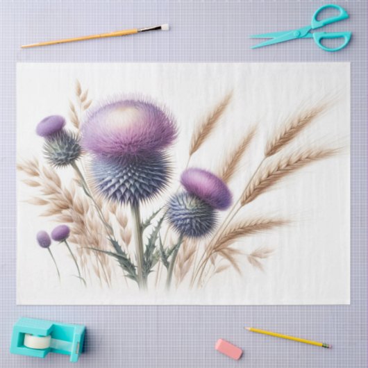 decoupage-tissuepapier van de Schotse distel Tissuepapier (Craft)