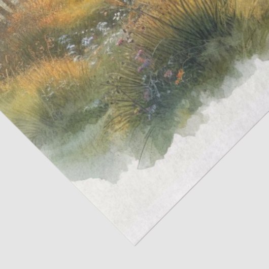 Decoupage tissuepapier West Highland vee (Detail)