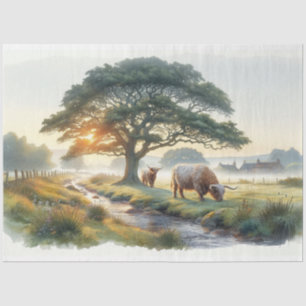 Decoupage tissuepapier West Highland vee