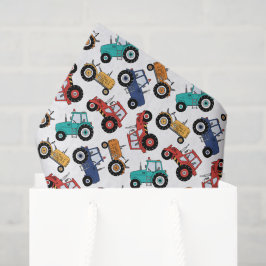 Decoupage Tractor verjaardagsfeestje Tissuepapier