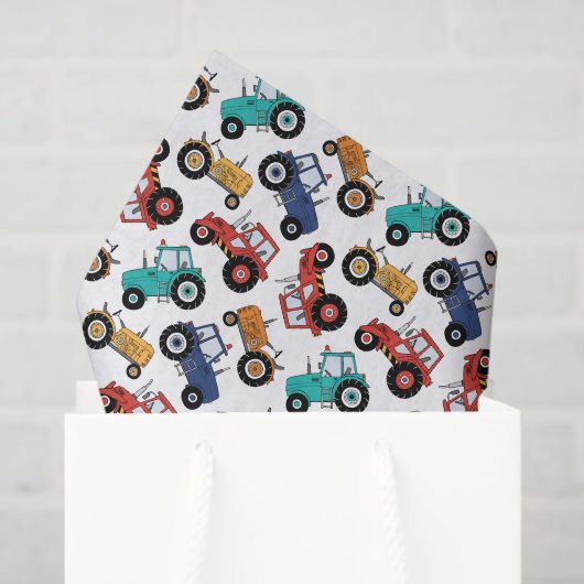 Decoupage Tractor verjaardagsfeestje Tissuepapier (Cadeauzakje)