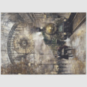 Decoupage  treinstation Parijs Frankrijk Tissuepapier (Voorkant)