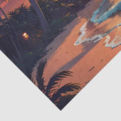 Decoupage Tropical Beach Sunset Tissuepapier (Detail)