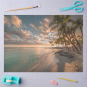 Decoupage Tropical Paradise Beach Palmbomen Tissuepapier (Craft)