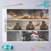 Decoupage Trots Brandweer Amerikaanse Vlag Tissuepapier (Craft)
