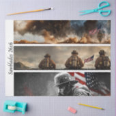 Decoupage Trots Brandweerlieden Amerikaanse Vlag Tissuepapier (Craft)