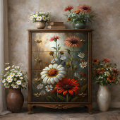 Decoupage Tuin met Madeliefjes in de Schemering Tissuepapier