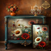 Decoupage Tuin met Madeliefjes in de Schemering Tissuepapier