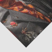 Decoupage Turkey Strut Fur Feather Funk Band Tissuepapier (Detail)