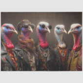 Decoupage Turkey Strut Fur Feather Funk Band Tissuepapier (Voorkant)