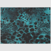 Decoupage Turquoise Black Tiger Skin Tissuepapier (Voorkant)