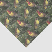 Decoupage twee kleurrijke vogels tissuepapier (Detail)